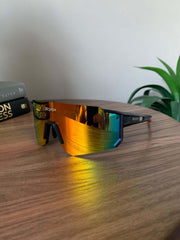 Black/Red UV400 Sports Glasses