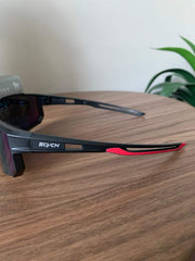 Black/Red UV400 Sports Glasses