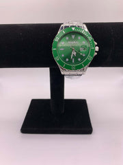 Green Silver Watch